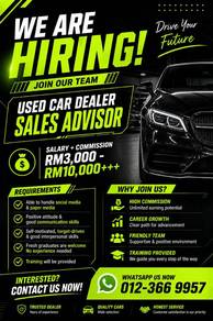 Car Sales Exe Jalan Cheras(Basic+Commission+Bonus)