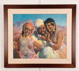 Traditional Oil Painting – Joyful Companions