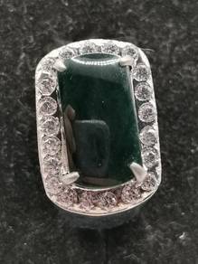 Giok Jadeite Jed Hitam Ais Burma Asli (Gred A)