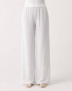 White Wide-Leg Pants