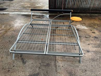 Heavy Duty Side Table Katil Queen Bed Frame Steel