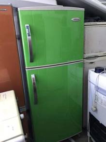 Green 2 Pintu Fridge Singer Refrigerator Freezer