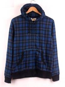 A0382 DARK BLUE RETRO STYLE HOODiE SWEATER JACKET