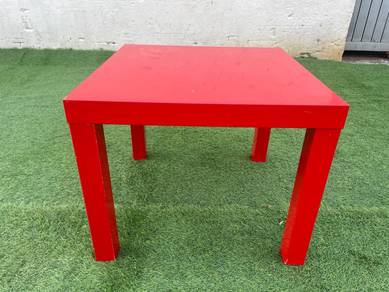 YE63E Meja Kopi IKEA LACK Square Coffee Table Red