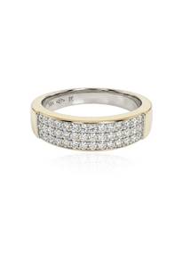 THREE ROW PAVE DIAMOND Ring (EC00180WGR)