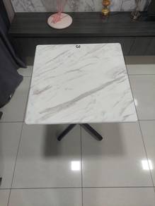 smart top Marble design dining table with metal le