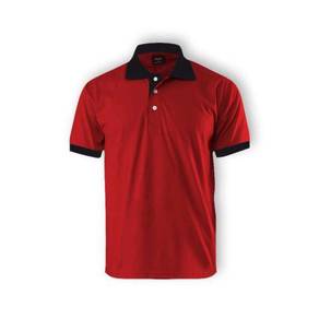 Tshirt Collar Plain Enzo Code2000 Red Maroon/Black