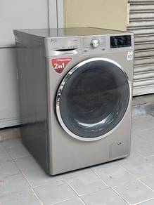 LG 2in1 front load hot washer with dryer 10.5/7'k