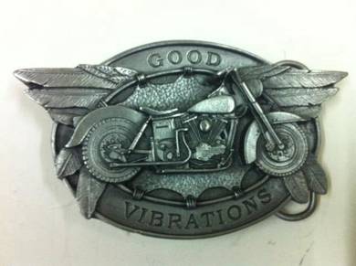 Belt Buckle - Motorcycle Cruiser Good Vibration B