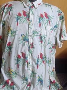 kemeja pit 27 labuh 31 parrot hawai