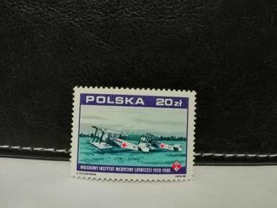 1988 Poland Stamp Military Aircraft Medical Rescue