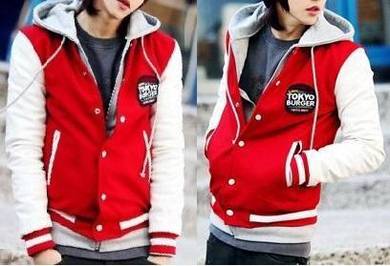 AW007 BLUE R LOGO VARSiTY HOODIE SWEATER JACKET