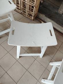 White Wooden Stool TG142
