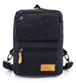 Stylish Dual-Use Black Casual Chest Bag Backpack