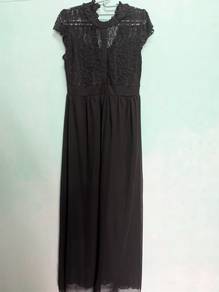Black maxi dinner dress