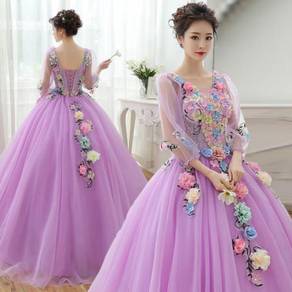 Long sleeve wedding prom dress gown RB0742