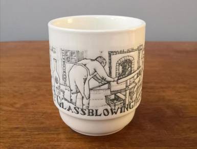 Cawan kilncraft glassblowing England mug