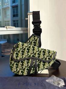 Christian Dior Saddle in Green Oblique Tapestry