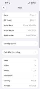 14pm 512gb LL