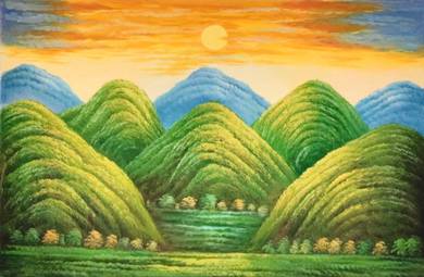 FengSui Painting The Golden Peaks of Prosperity 1