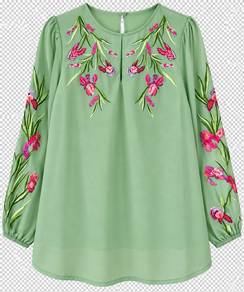 Love & Roses Embroidered Blouse | Sage Green | UK