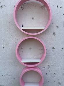 C112 Rak Hiasan Dinding Set of 3 Round