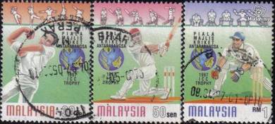 1997 International Cricket Trophy Malaysia Stamp