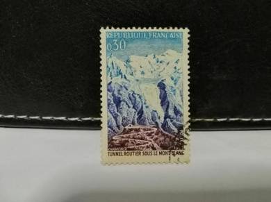 1965 France Stamp Mont Blanc Road Tunnel