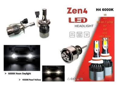 H4 hi / low 6000k daylight zen4 36w led headlight