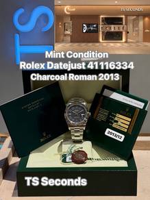 Rolex Datejust 41mm Charcoal Roman 116334 2013