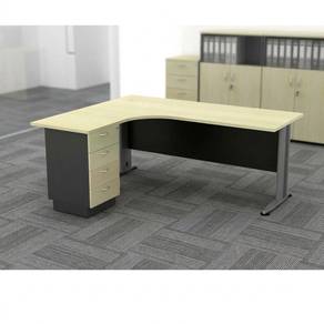 T2 L Shape Home Office Table 4 Drawer