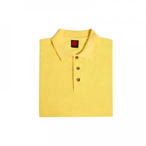 T-shirt Plain Polo Oren Sport Short Sleeve Yellow