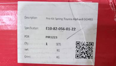Eibach pro kit lowerd spring Toyota Vellfire GGH30