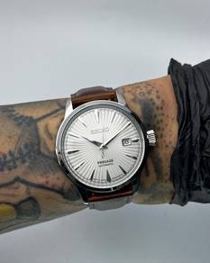 Custom Seiko Mod 40.5mm White Silver Cocktail