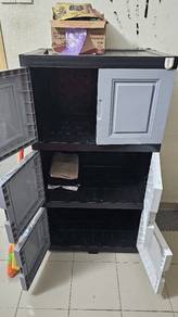 Plastic Storage Cabinet with Drawers and Doors