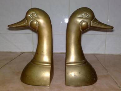 Brass duck bookends tembaga