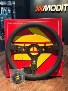 MOMO Prototipo Black Leather 350mm Steering Wheel