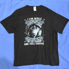 Pre-loved Wolf Graphic Tee Pro Delta Weight XL Siz
