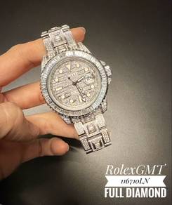 Rolex GMT 116710LN convert Full Setting Diamonds