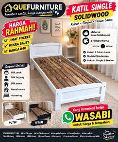 New Katil Super Single (Colour Hitam & Putih)