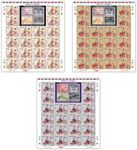 Mint Stamp Sheet Postman Uniform Malaysia 2012
