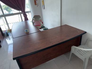 Used L-Shape Office Desk + Drawer | Solid Heavy