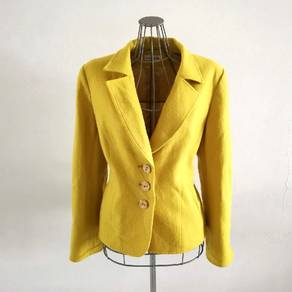 Authentic Longchamp Wool Blazer Jacket Office Lady