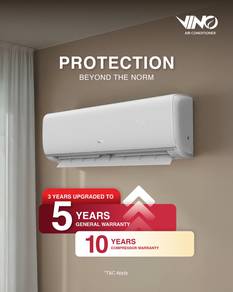 VINO 1HP Inverter Siap Psg 5 * 10 Years Warranty