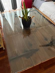 Large Antique Hardwood Coffee Table