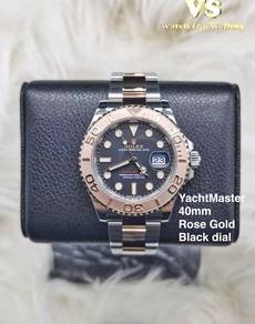 Rolex YachtMaster 126621 40mm black dial Rose Gold