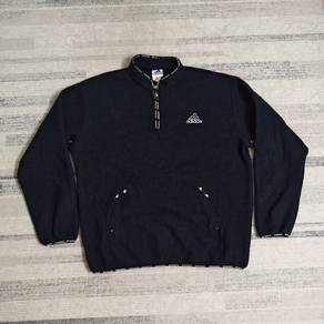 Adidas Fleece Half Zipper Pullover Black L