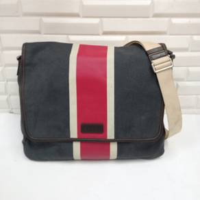 COACH Heritage Web Canvas Printed Stripe Messenger