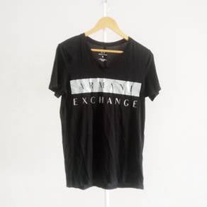 Armani Exchange V-Neck Black Tee