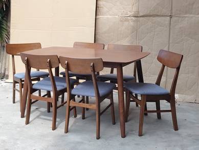 meja makan 6 kerusi scandinavian concept